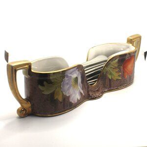 Vintage Noritake Nippon Spoon Caddy with Spoons